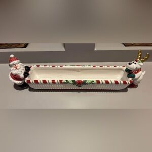 CHRISTMAS COLLECTION FITZ AND FLOYD YULETIDE HOLIDAY CRACKER CRADLE